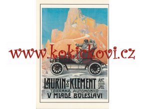 LAURIN A KLEMENT - REKLAMNÍ MOTIV 1913 - ZE SBÍREK UMPRUM ROZMĚRY 14,5*20,5 CM