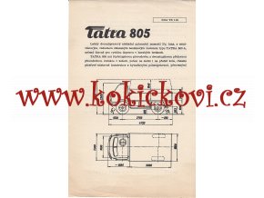 TATRA 805 - LETÁK A5 - 1 LISTY DVĚ STRANY PĚKNÝ STAV