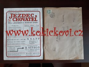 JEZDEC A CHOVATEL ČÍSLO 3 - LEDEN 1933 - A4 PĚKNÝ STAV