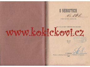 O NEROSTECH PRO ŠKOLY OBECNÉ - MINEAROLOGIE - PRAHA 1888