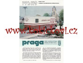 PRAGA PPS 119 - POJÍZDNÁ PRODEJNA - REKLAMNÍ LETÁK ZÁVODY KLEMENTA GOTTWALDA - 1 LIST A4