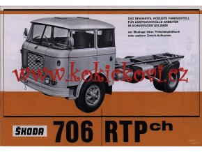 ŠKODA 706 RTP ch - reklamní leták - 1 list A4 - texty německy