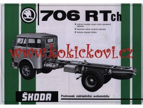 ŠKODA 706 RT ch podvozek nákladního automobilu - reklamní leták - 1 list A4 - texty česky