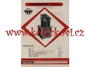 Motor - kompresor typ 31A - 1964 - prospekt
