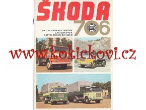 LIAZ - Škoda 706 - valníkové automobily, sklápěčové automobily, tahače návěsů - prospekt - Motokov - NĚMECKY