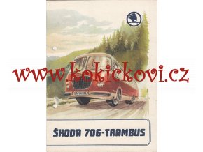 ŠKODA 706 - TRAMBUS - SOUBOR REKLAMNÍCH LETÁKŮ - 1957  -6 KS PLUS DESKY