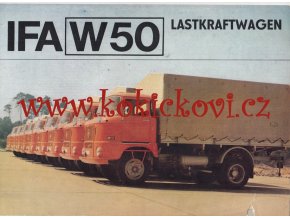 IFA W 50 5.3 t - výrobní program - reklamní prospekt - texty německy - poškozeno -  8 stran A4
