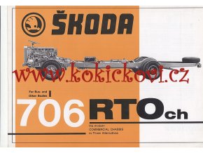 ŠKODA 706 RTO ch podvozek nákladního automobilu - reklamní leták - 1 list A4 - texty anglicky