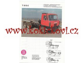 Tatra 815 - 2 tahač - reklamní prospekt A4 - 1 list