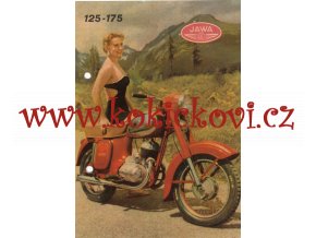 MOTOCYKL JAWA 125 A 175 PROSPEKT A5 - ORIGINÁL ROK 1956 MOTOKOV
