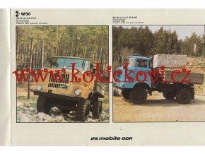 IFA W 50, Robur, Multicar, trailers - 1984 - reklamní prospekt A4 - 12 stran