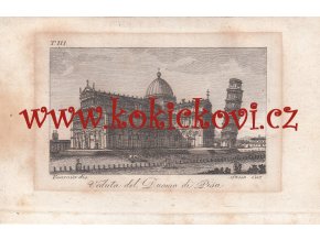Katedrála Nanebevzetí Panny Marie - rytina - cca 1818 - View of the Cathedral of Pisa cca 1818 - size: 14*9 cm