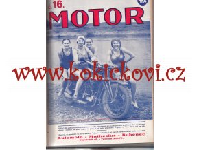 ČASOPIS MOTOR - ROČNÍK IX / 1930 - KOMPLET 24 ČÍSEL VČETNĚ OBÁLEK - JAWA - BSA - AERO - TERROT - BMW