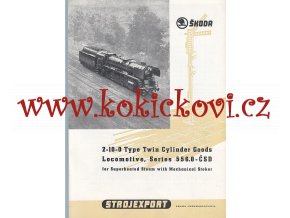 LOKOMOTIVY ŠKODA STROJEXPORT ČSD - 556.0, 475.1, 932.3, 498.1, 935.0 - REKLAMNÍ PROSPEKT A4 - 6 STRAN