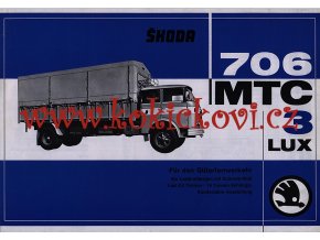 ŠKODA 706 MTC 3LUX - reklamní leták - 1 list A4 - texty německy