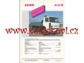 LIAZ 18.33 SB - prospekt - 1 list - ČESKY A ANGLICKY