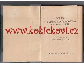 Osudy dobrého vojáka Švejka v ruském zajetí - nakl.Adolf Synek - Karel Vaněk