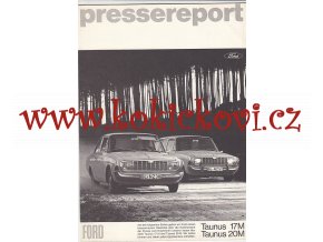 FORD TAUNUS 17 M  A 20 M - PRESSEREPORT - A4, 12 STRAN - 1964 - NĚMECKY