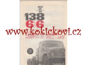 Tatra 138 podvozky 6 x 6 - 1967 - prospekt A4 - 4 strany