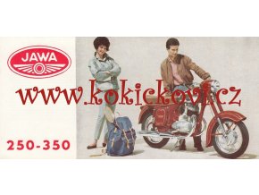 MOTOCYKL JAWA 250 - 350 - ORIGINÁLNÍ BAREVNÝ PROSPEKT - ANGLICKY