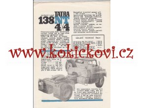 Tatra 138 návěsový tahač - NT 4 x 4 - 1961 - prospekt