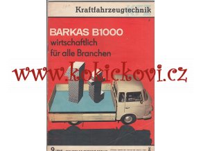 Kraftfahrzeugtechnik KFT 09/1965 Barkas B1000 Wartburg 312 Trabant DDR