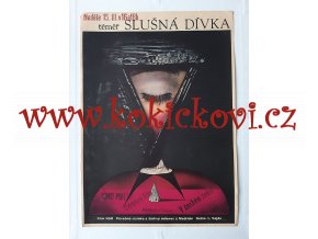 FILMOVÝ PLAKÁT A3 - TÉMĚŘ SLUŠNÁ DÍVKA - JOSEF VYLEŤAL - 1969