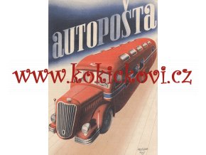 AUTOPOŠTA 1937 - REKLAMNÍ PROSPEKT ARCHITEKT JONÁŠ - 4 STRANY A5