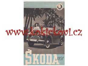 ŠKODA 1101 - REKLAMNÍ PROSPEKT 1949 - KOVO - 8 STRAN MENŠÍ A4