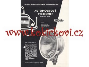 PROSPEKT AUTOMOBILOVÝ SVĚTLOMET -PRŮMĚR 170MM- AUTOPAL A5 - 4 STRANY