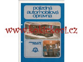 PAOM- A PRAGA V3S POJÍZDNÁ AUTOMOBILOVÁ OPRAVNA - prospekt - 2 STRANY - A4