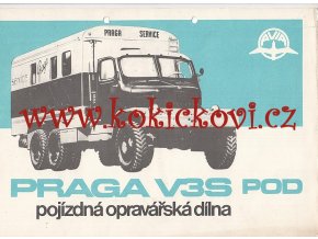 Praga V3S - prospekt - AVIA - POJÍZDNÁ OPRAVÁŘSKÁ DÍLNA - česky A4
