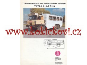 Tatra 815-2 TERENNÍ AUTOBUS - prospekt  A4 - 1 list