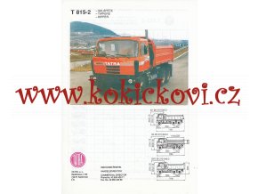 Tatra 815 sklápěče - výrobní program - A4 - 1 list - ČJ, AJ a NJ