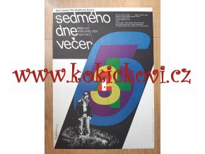 SEDMÉHO DNE VEČER - filmový plakát A3 - W.A. SCHLOSSER - 1974