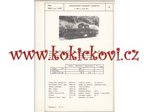 AKUMULÁTOROVÁ POSUNOVACÍ LOKOMOTIVA E 407.0  - ČSSR ŠKODA PLZEŇ - TYPOVÝ LIST