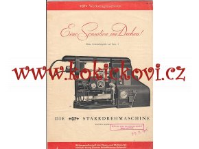 HVĚZDICOVÝ SOUSTRUH / star drehmaschine - REKLAMNÍ PROSPEKT A4 - 4 STRANY - VYDÁNO ZA VÁLKY - 1941