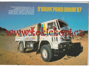 Liaz - 9e Rallye Paris - Dakar ´87 - REKLAMNÍ PROSPEKT - PLAKÁT