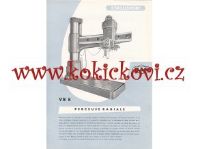 Vrtačka otočná VR 8 - REKLAMNÍ PROSPEKT A4 - 1 STRANA, 2 STRANY - ROK 1959 - ŠPANĚLSKY - STROJEXPORT
