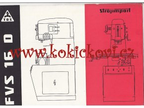 FRÉZKA FVS 16 D - TOS KUŘIM - REKLAMNÍ PROSPEKT A4 - 4 STRANY - STROJIMPORT - 1963