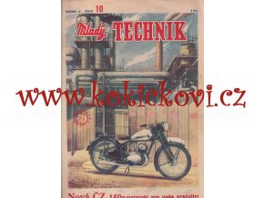 MOTOCYKL ČZ 150 - TITULNÍ OBÁLKA - 1 ČÍSLO ČASOPISU ROK 1950