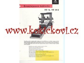 DVOUSTOJANOVÉ HOBLOVKY - KOVOSVIT SEZIMOVO ÚSTÍ, ZÁVOD HOLOBKOV - REKLAMNÍ PROSPEKT A4 - 1 LIST, 2 STRANY - 1962