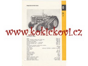 TRAKTOR ZETOR 3016 - KATALOGOVÝ LIST - 3 STRANY A5 - 1967