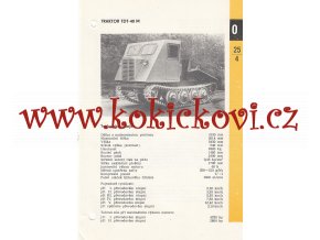 TRAKTOR TDT - 40 M - KATALOGOVÝ LIST - 1 LIST  - 2 STRANY A5 - 1967