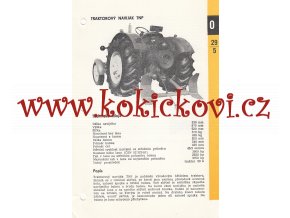 TRAKTOROVÝ NAVIJÁK TNP - KATALOGOVÝ LIST - 1 LIST  - 2 STRANY A5 - 1967