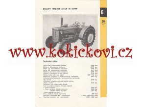 TRAKTOR ZETOR 50 - KATALOGOVÝ LIST - 2 LISTY  - 4 STRANY A5 - 1967