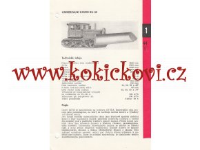 UNIVERZÁLNÍ DOZER BU-55 - KATALOGOVÝ LIST - 1 LIST  - 2 STRANY A5 - 1967