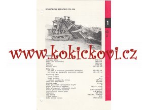 KOREČKOVÉ RÝPADLO ETU 354 - KATALOGOVÝ LIST - 1 LIST - 2 STRANY A5 - 1967