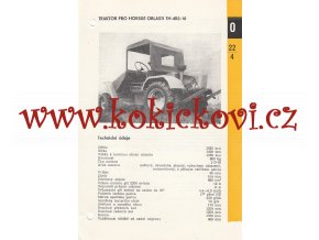 TRAKTOR PRO HORSKÉ OBLASTI TH-4K2-10 - KATALOGOVÝ LIST - 1 LIST  - 2 STRANY A5 - 1967