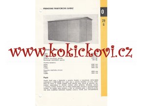 PŘENOSNÁ TRAKTOROVÁ GARÁŽ - KATALOGOVÝ LIST - 1 LIST  - 2 STRANY A5 - 1967